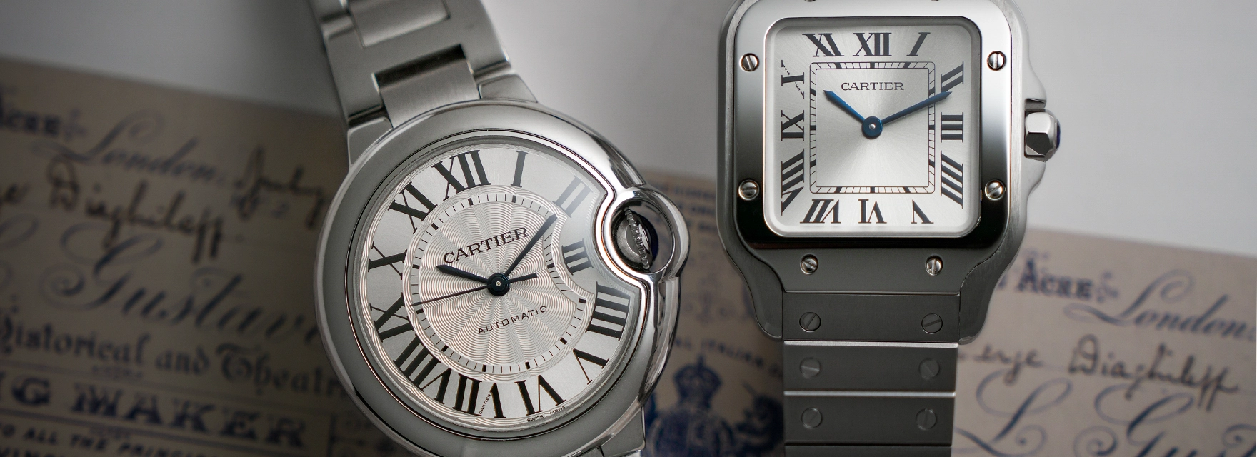 사각의 논리, 원형의 시학: 까르띠에 산토스 vs 발롱 블루