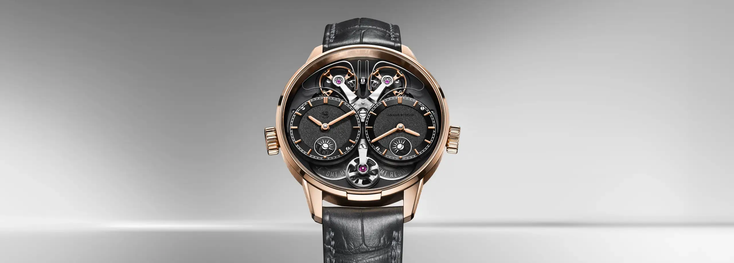 아르민 스트롬 듀얼 타임 GMT 레조낭스 로즈 골드